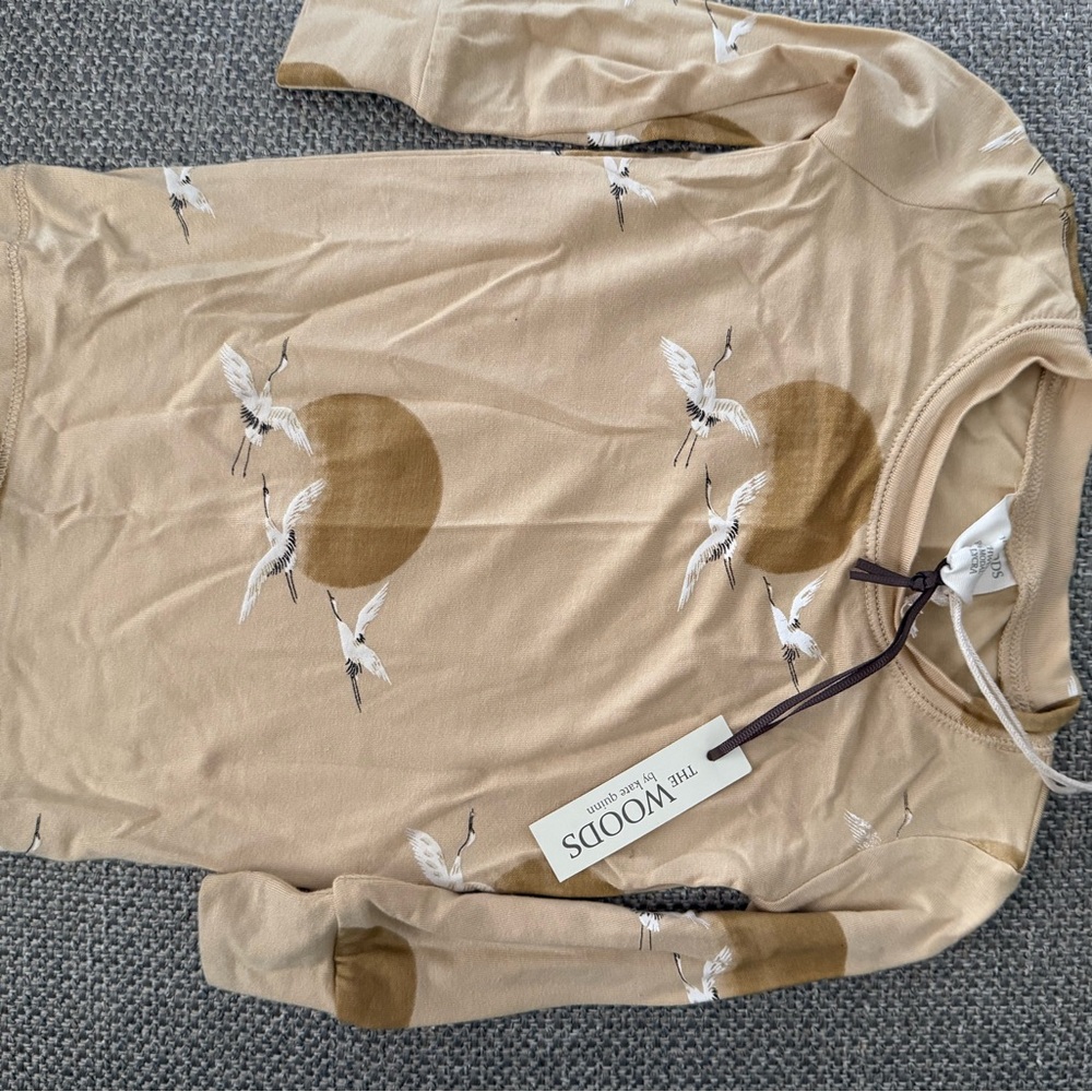 kate quinn Cream and Tan Striped Knit Top